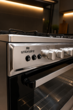 ⁦فرن غاز ستانلس ستيل 5 شعلات إيطالي مقاس 60×90 بشاشة ديجيتال ومروحتين توزيع وأمان كامل  Gas Oven Stainless Steel 5 Burners 60x90 With Digital Display Double Fan and Full Safety Syste⁩ - الصورة ⁦4⁩