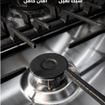 فرن غاز ستانلس ستيل 5 شعلات مقاس 60×80 بسعة طهي واسعة وتصميم عملي متين  Gas Oven Stainless Steel 5 Burners With Fan 60x80