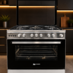 فرن غاز ستانلس ستيل 5 شعلات مقاس 60×90  Gas Oven Stainless Steel 5 Burners With Fan 60x90